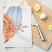 Linge De Cuisine Bonjour Citrouilles d'aquarelle d'automne (Quart Plié)