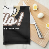 Linge De Cuisine Bonjour du côté écorché - Jolie conception chien (Quart Plié)