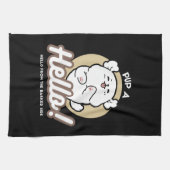 Linge De Cuisine Bonjour du côté écorché - Jolie conception chien (Horizontal)