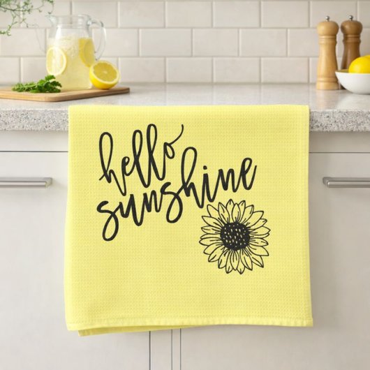 Linge De Cuisine Bonjour Sunshine Sunflower