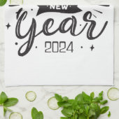 Linge De Cuisine Bonne année 2024 (Plié)