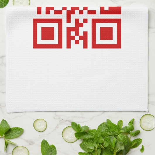 Linge De Cuisine Bonne année ! — Code QR (Plié)