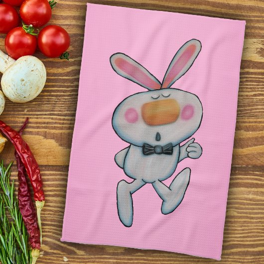 Linge De Cuisine Bonne Cartoon pouces vers le haut Bunny Bow Cravat