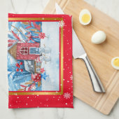 Linge De Cuisine Bonne Personnaliser Snowman (Quart Plié)