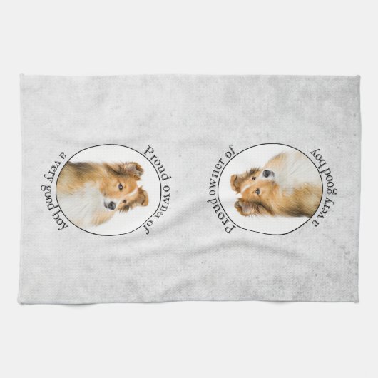 Linge De Cuisine Bonne Sheltie Garçon (Horizontal)