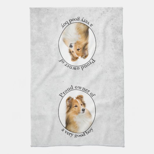 Linge De Cuisine Bonne Sheltie Garçon (Vertical)