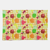 Linge De Cuisine Bons En vichy de fruits et d'or (Horizontal)