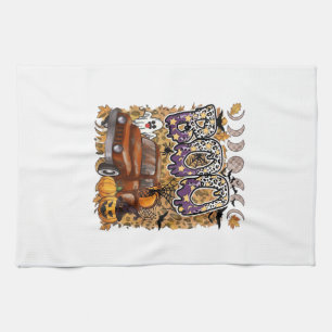 Linge De Cuisine Boo Halloween Camion Vintage Fantôme Citrouilles L