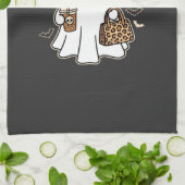 Linge De Cuisine Boo Jee Cute Ghost Halloween Leopard Design_1 (Plié)