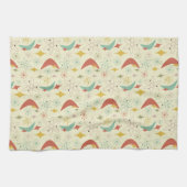 Linge De Cuisine Boomerang Feux d'été mi-siècle (Horizontal)