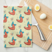 Linge De Cuisine Boomerang Rein En Forme Atomique Retro Plat Mod (Quart Plié)