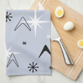 Linge De Cuisine Boomerangs modernes du milieu du siècle Bleu argen (Quart Plié)