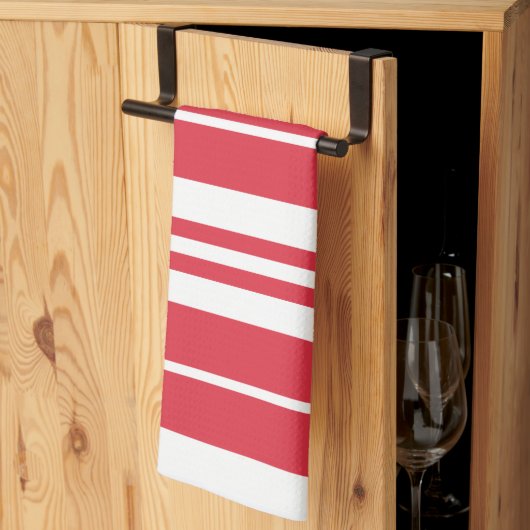 Linge De Cuisine Bord de mer blanc rouge (Pliage en tiers)
