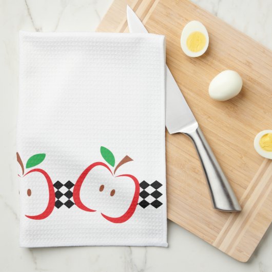 Linge De Cuisine Bordure Apple (Quart Plié)