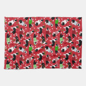 Linge De Cuisine Bordure de Noël Collie (Horizontal)