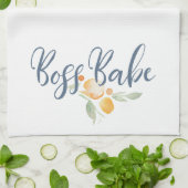 Linge De Cuisine Boss moderne Babe Bleu et Pêche (Plié)