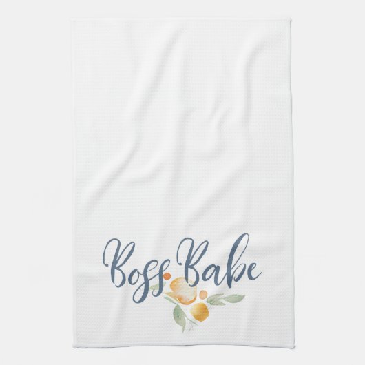 Linge De Cuisine Boss moderne Babe Bleu et Pêche (Vertical)