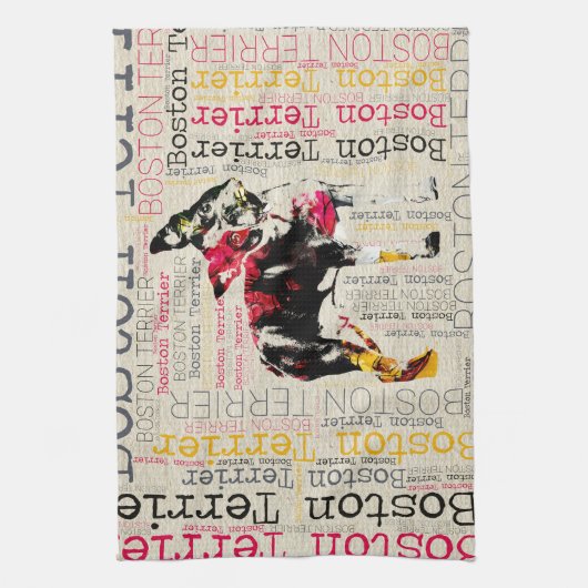 Linge De Cuisine Boston adorable Terrier (Vertical)