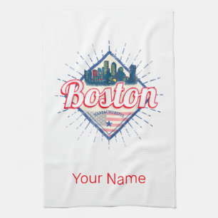 Linge De Cuisine Boston Massachusetts Etats-Unis Vintage USA