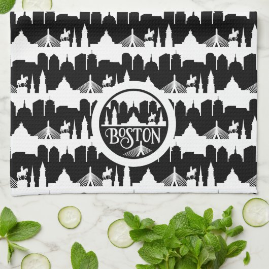 Linge De Cuisine Boston Skyline (Plié)