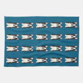Linge De Cuisine Boston Terrier blue (Horizontal)