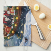 Linge De Cuisine Boston Terrier Christmas Boat Holiday (Quart Plié)