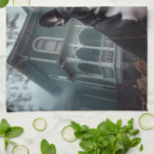 Linge De Cuisine Boston Terrier Halloween effrayant (Plié)