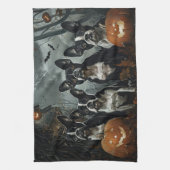 Linge De Cuisine Boston Terrier Halloween nuit chien délice (Vertical)