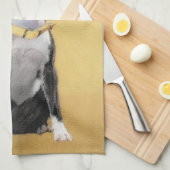 Linge De Cuisine Boston Terrier Peinture - Cute Original Chien Art (Quart Plié)