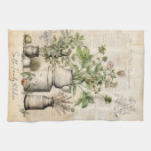 Linge De Cuisine Botanical Chic Nom de famille Cadeau (Horizontal)