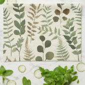 Linge De Cuisine Botanical Pressed Leaves Pattern – Fern Print (Plié)
