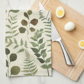 Linge De Cuisine Botanical Pressed Leaves Pattern – Fern Print (Quart Plié)