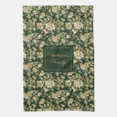 Linge De Cuisine Botanical Style Personalized Chic Kitchen Towel  (Vertical)