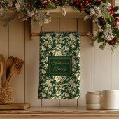 Linge De Cuisine Botanical Style Personalized Chic Kitchen Towel 