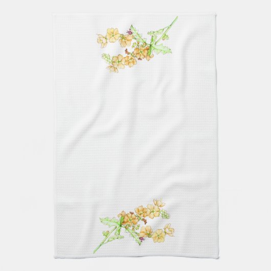 Linge De Cuisine Botanical wildflower, globemallow tea towel (Vertical)