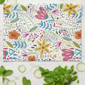 Linge De Cuisine Botanique colorée (Plié)