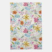 Linge De Cuisine Botanique colorée (Vertical)