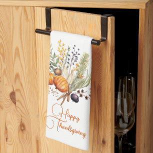 Linge De Cuisine Botaniques d'automne, Bon thanksgiving d'épices