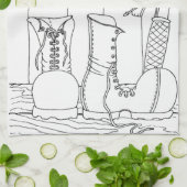 Linge De Cuisine bottes cyrilliques serbes (Plié)