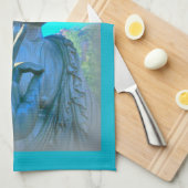 Linge De Cuisine bouddha bleu (Quart Plié)