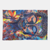 Linge De Cuisine Bouddha original oeuvre Abstraite (Horizontal)