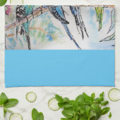 Linge De Cuisine Boudin Aquarelle Oiseau Cute Fabriqué En Australie (Plié)