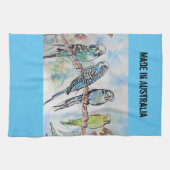 Linge De Cuisine Boudin Aquarelle Oiseau Cute Fabriqué En Australie (Horizontal)