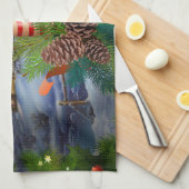 Linge De Cuisine Bougie de Noël (Quart Plié)