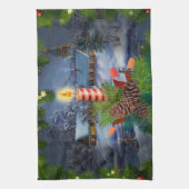 Linge De Cuisine Bougie de Noël (Vertical)