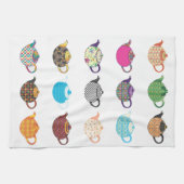 Linge De Cuisine Bouilloires de thé multicolores (Horizontal)