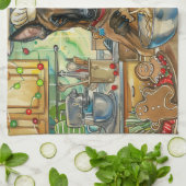 Linge De Cuisine Boulangerie de Noël belge Malinoi (Plié)