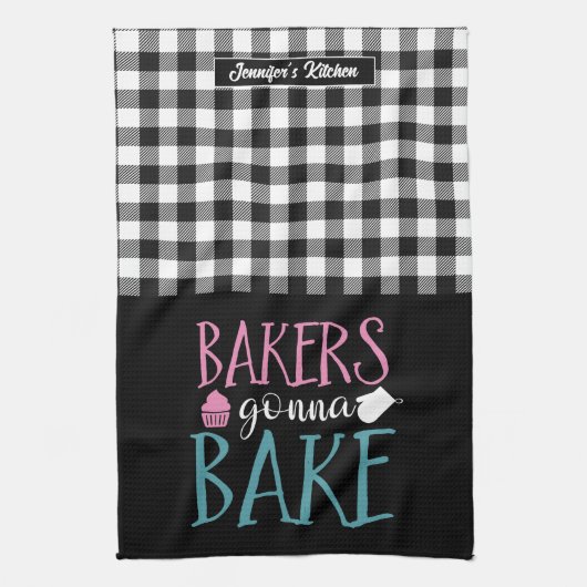 Linge De Cuisine Boulangeries Funky Bakers Gonna Bake Black Blanc P (Vertical)