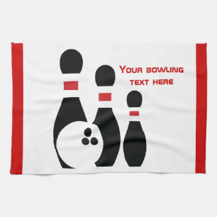 Linge De Cuisine Boule de bowling et broches personnalisées