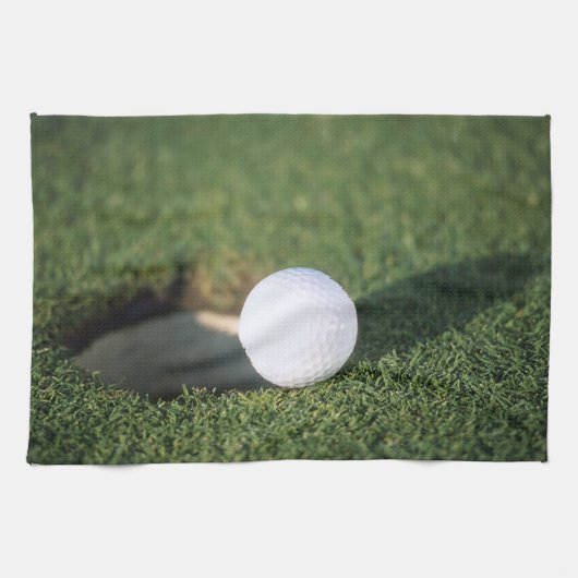 Linge De Cuisine Boule de golf au bord du trou (Horizontal)